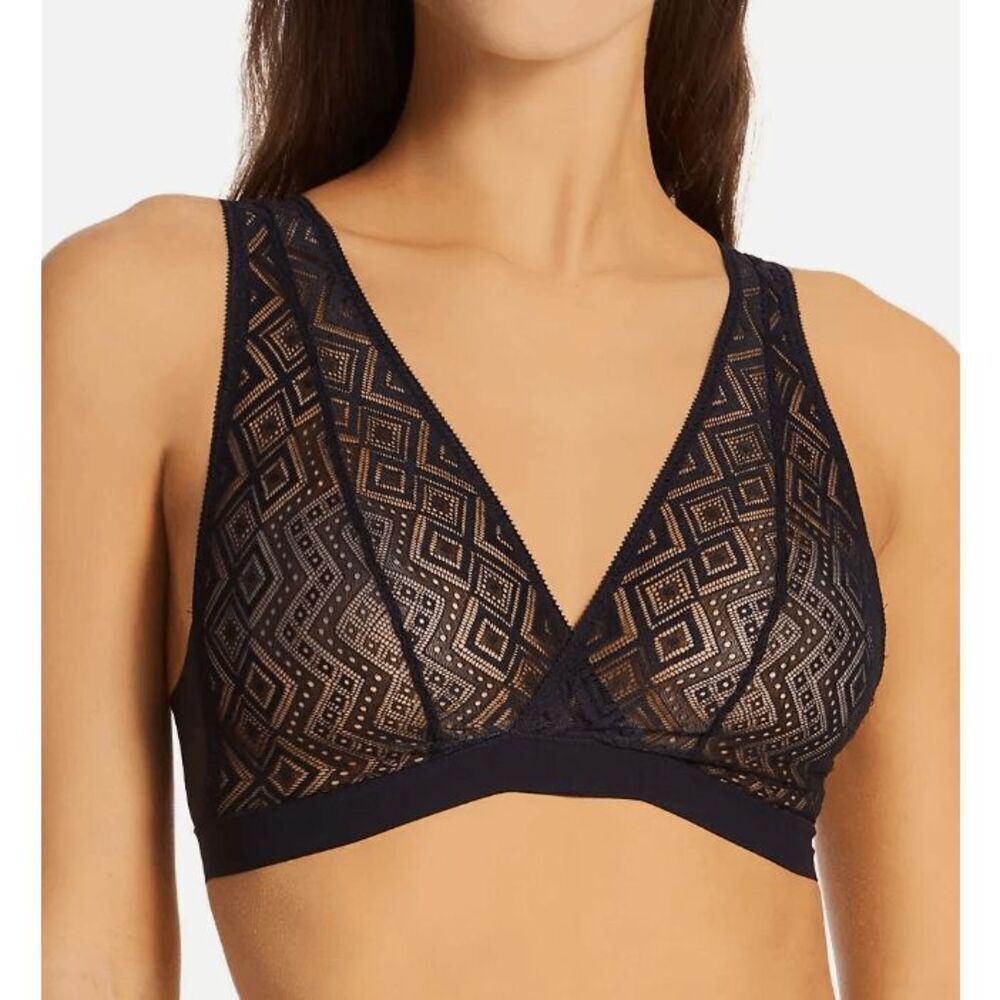 DKNY NWT size Small black Pure lace bralette style DK7596